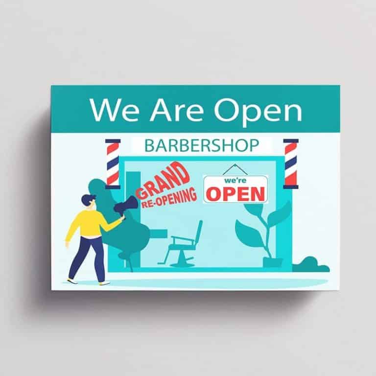 Announcement Card - we are open