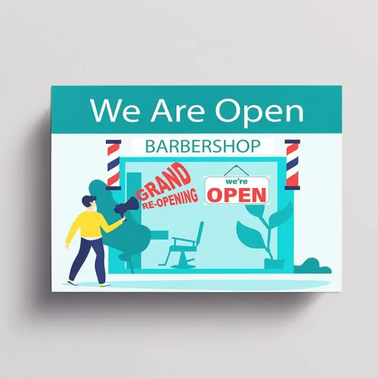 Announcement Card - we are open