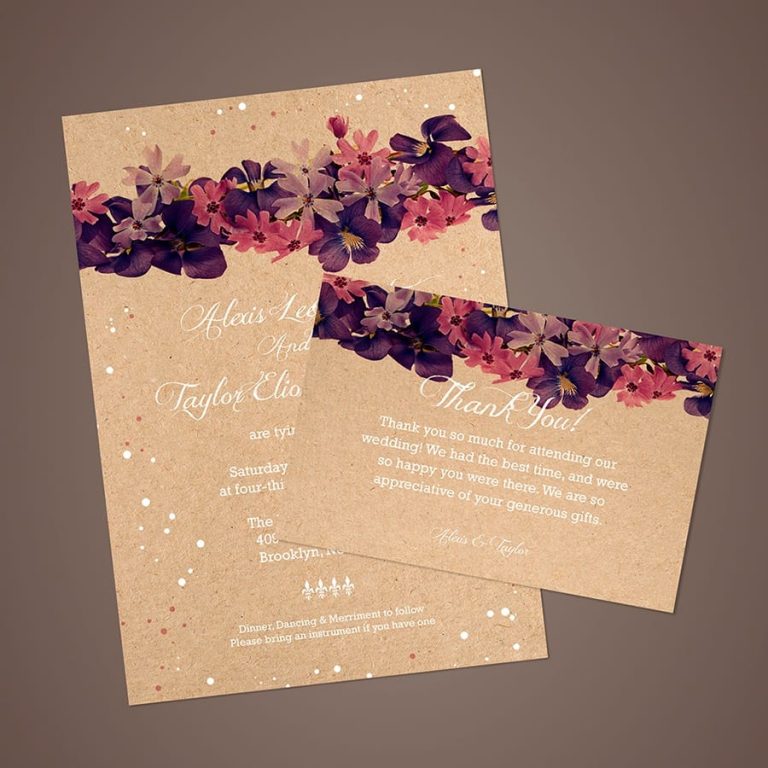 Brown Kraft Card Flowers