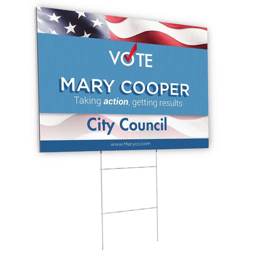 political campaign yard-sign