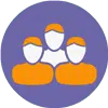 Core Value: Responsive Team & Dedicated Customer Support Team icon symbolizing expert customer service and collaboration