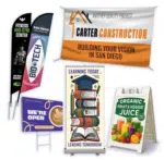 Custom printed signs banners and display graphics for events and storefronts